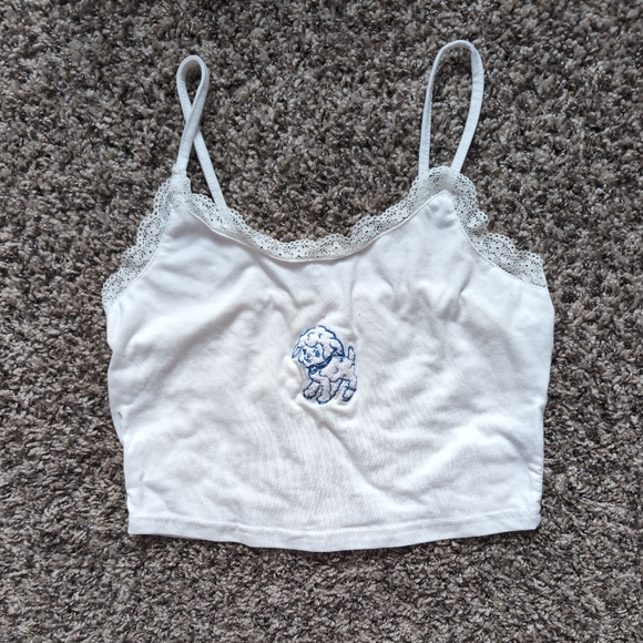 Tiny Cropped Sheep Tank Top - Picture 1 of 2